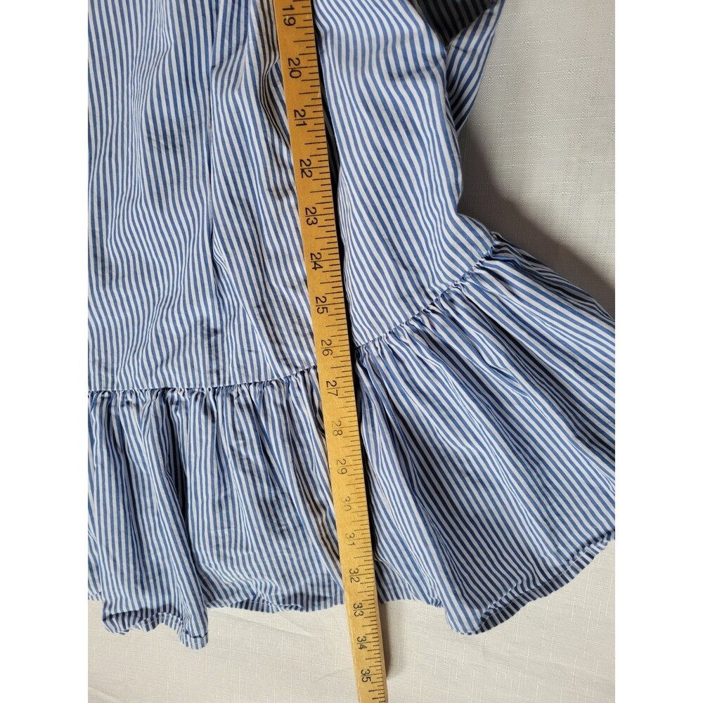 J. Crew Embroidered Popover Dress With Ruffle Hem SZ XXS  100% Cotton - Picture 9 of 11